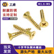 黄铜十字平头自攻螺丝钉纯铜木螺丝金色沉头自攻螺丝配件M2M3M4M5