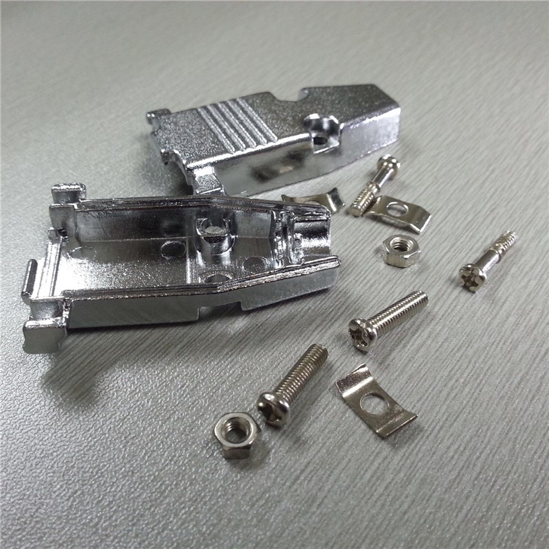 DB9加厚型锌合金铁壳 适合D-SUB2W2 2V2 HDB15 VGA公母插头金属壳