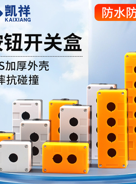 12345孔按钮开关控制盒急停防尘防水按钮指示灯盒BX1/2/3/4/塑料