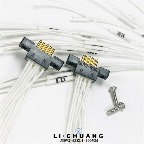 现货 矩形连接器 J30V2-9TJP1-300MM J30V2-9ZKL1-300MM 插头插座