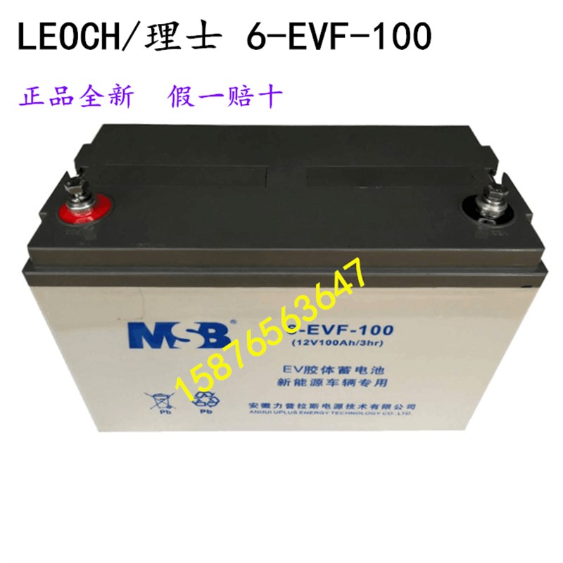 LEOCH理士 MSB电池 6-EVF-100(12V100AH/3HR)EV胶体蓄电池保一年