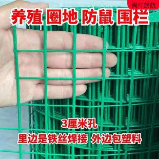 防锈铁丝网小孔包塑养殖网鸡鸭养殖防鼠猫隔离栅栏圈地家禽围栏