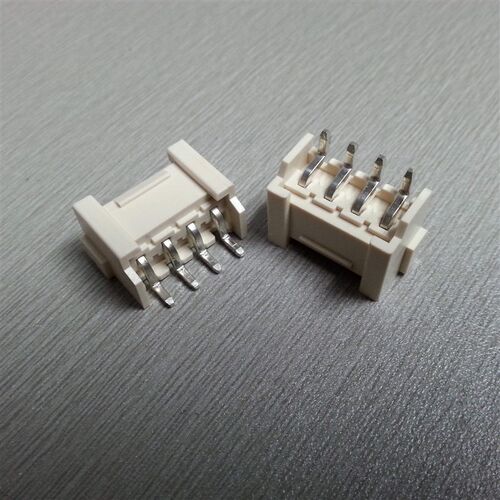 米黄色VH条形连接器 4PIN卧式贴片接线座 间距3.96mm 4A卧贴针座