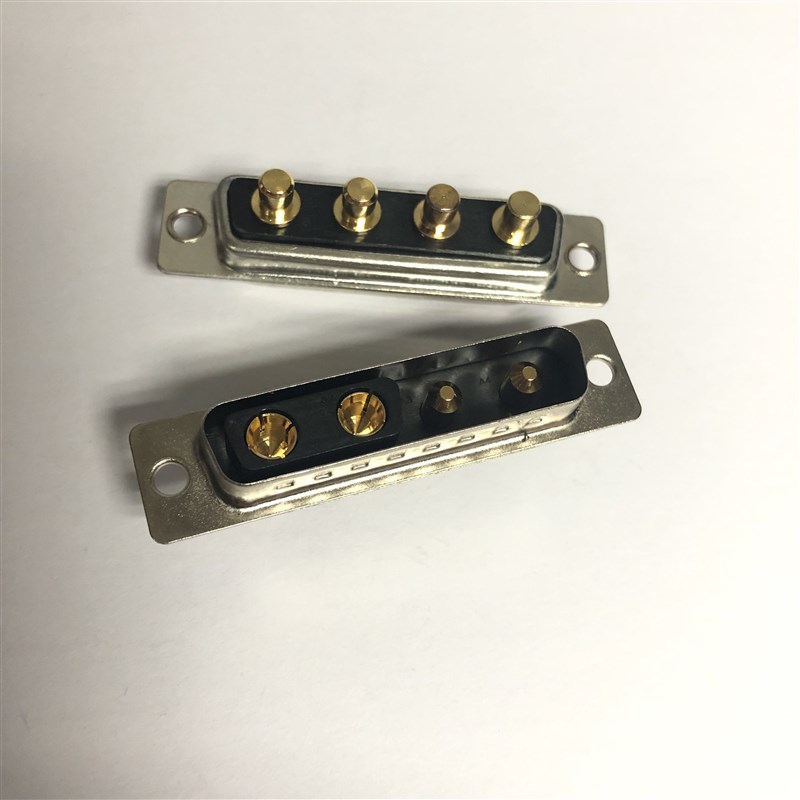 新品DP4P大电流公座连接器 4V4直插式公头插座 圆孔 接触区镀全金