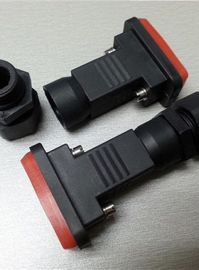 供DB9PIN防水外壳HDB15 2W2 2V2 5W1共用外壳塑料 IP67黑色
