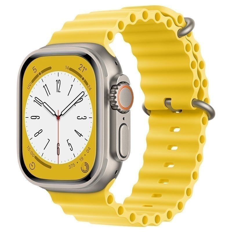 适用Applewatch表带苹果手表表带iWatch表带波浪纹硅胶运动手表带