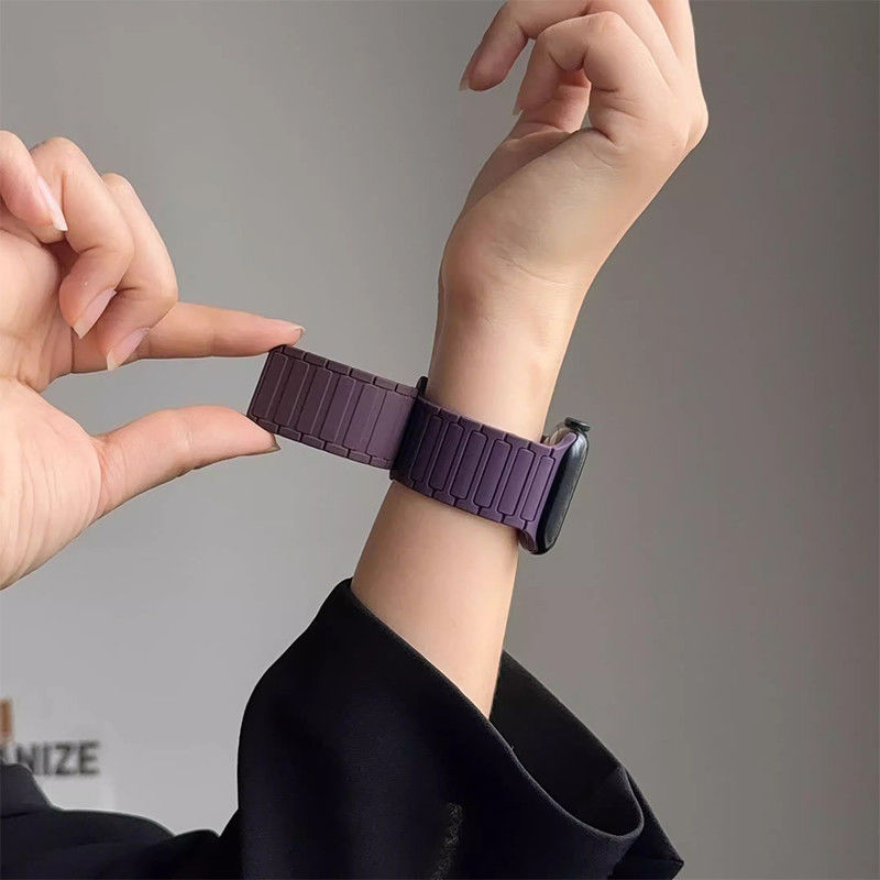 张婧仪梅子色适用苹果S10手表iwatch10表带applewatch9磁吸S9