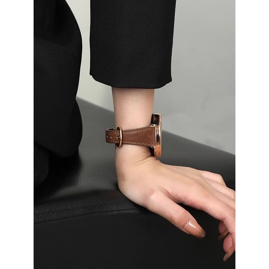 适用OPPOwatchx2mini手表真皮女表带watch3se2小蛮腰4Pro腕带百搭