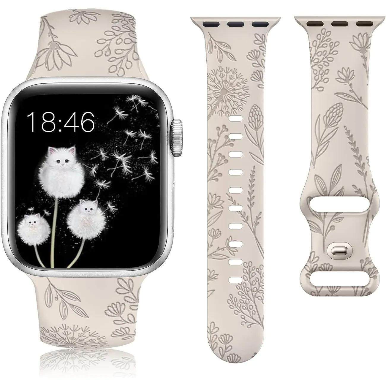 新款AppleWatch表带iwatch小众休闲运动硅胶苹果通用ins网红款,手表,配件,淘宝优惠券,粉丝福利购,淘宝优惠卷