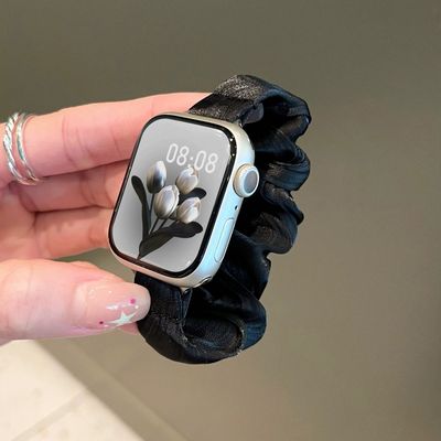 适用苹果手表S10珠光大肠发圈表带applewatchS9通用s8代iWatchse2