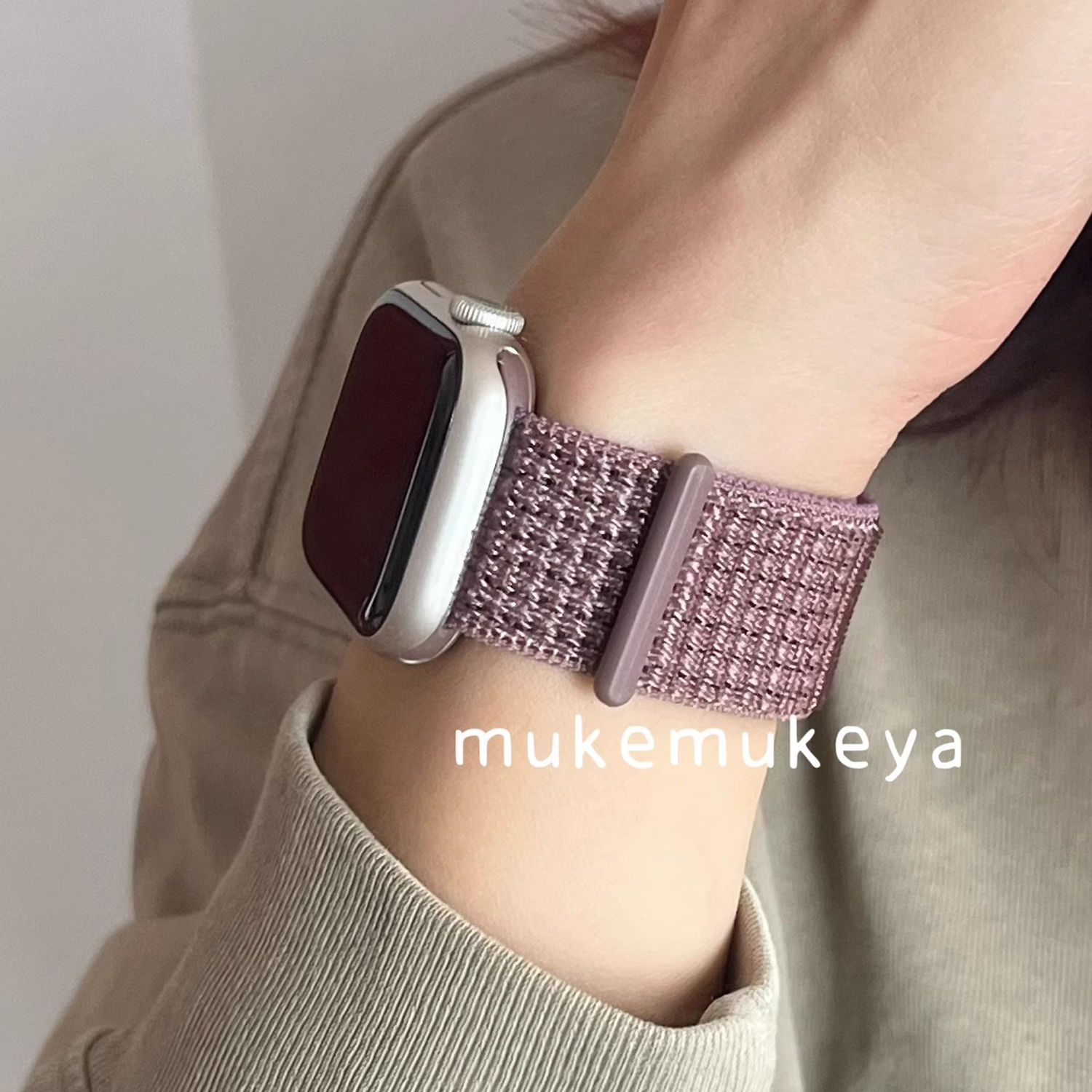 魔术贴尼龙编织oppo手表watch3/X/2/4pro表带1男女se运动新款适用