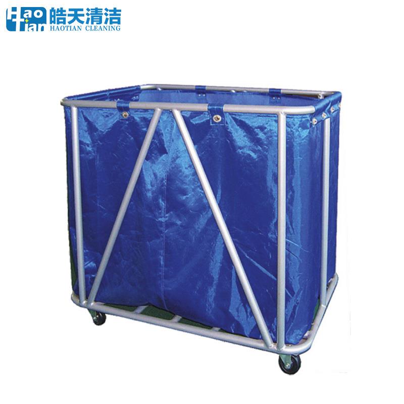 D-023酒店布草车客房用工作车不锈钢服务车宾馆洗衣房保洁车