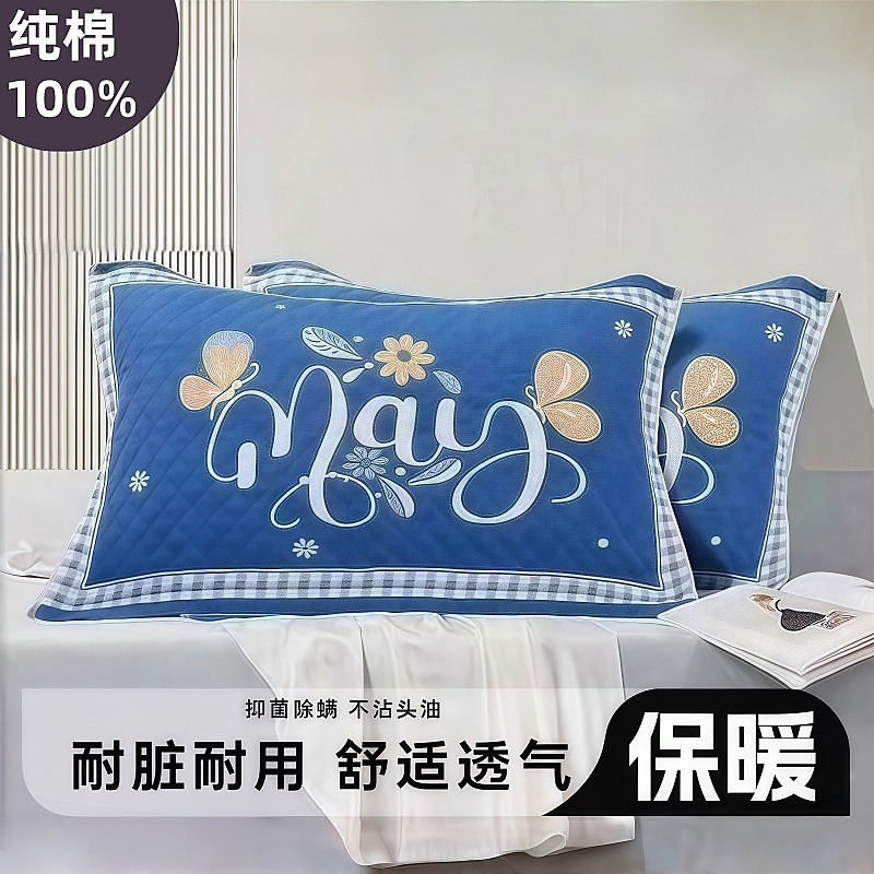 加大加厚纯棉枕巾纱布吸汗枕头巾