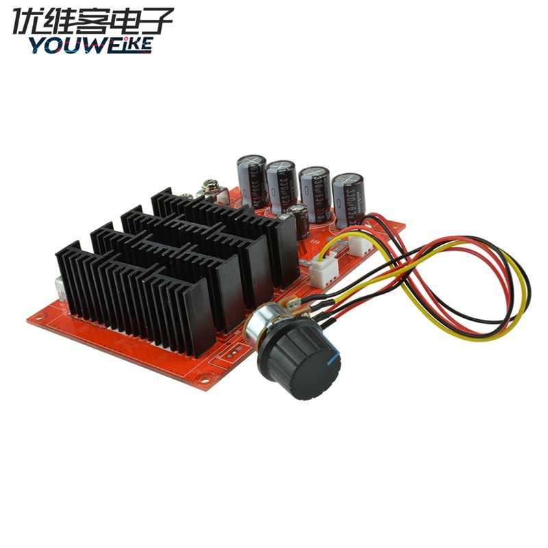 60A 3000W电机调速板 直流12V24V48V 950V直流电机调速器带开关