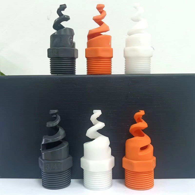 聚丙烯PPPVC螺旋工业头喷淋机械喷嘴雾化喷头高压锈扇形塑料喷嘴