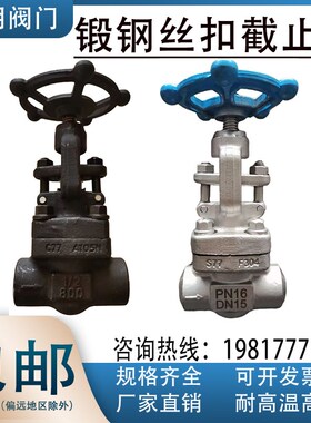 锻钢内螺纹/焊接截止阀/闸阀J61H Z61H Z/J11H-100C美标800LB