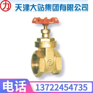 DN100 16T黄铜内螺纹硬密封暗杆闸阀DN15 天津大站力字阀门 Z15W