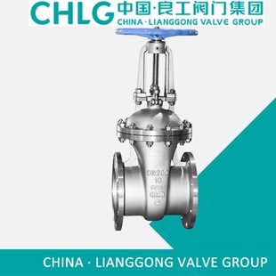 中国良工316L不锈钢Z41W 300 100RL法兰明杆闸阀DN40
