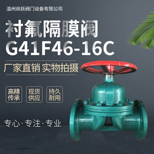 10C G41F46 16C铸钢衬氟隔膜阀耐酸耐碱防腐蚀DN40 125 100