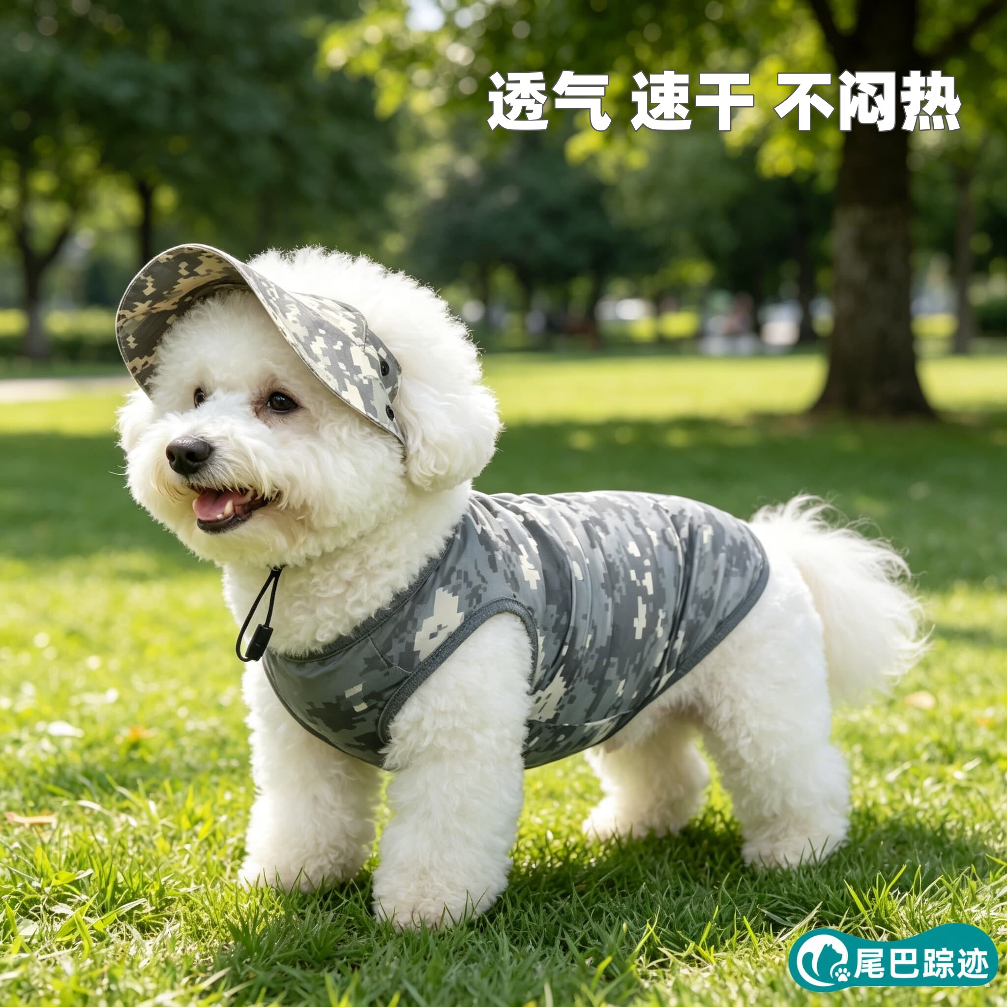 夏季透气网眼宠物背心 迷彩薄款速干 狗狗四季通用清凉外出衣服