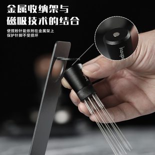 针 打散结块均匀粉器 磁吸咖啡搅收纳架粉搅带布粉粉针布意式 咖啡