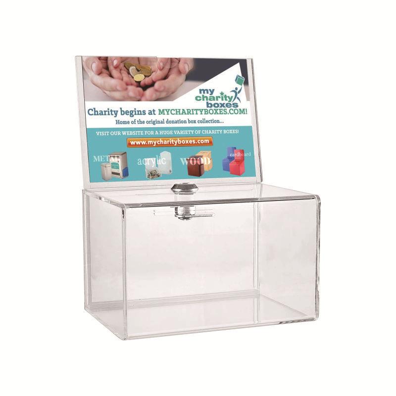 爱心公益捐款箱亚克力投票箱票选举便民意见箱方形带锁意见征集箱