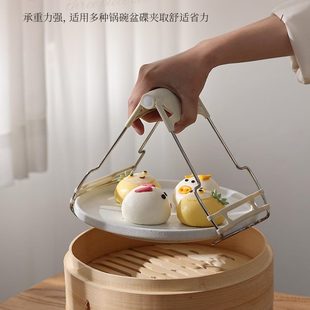 微波炉烤箱忧日硅胶手套蒸家用菜盘子无记隔热夹防滑防烫夹取碗夹