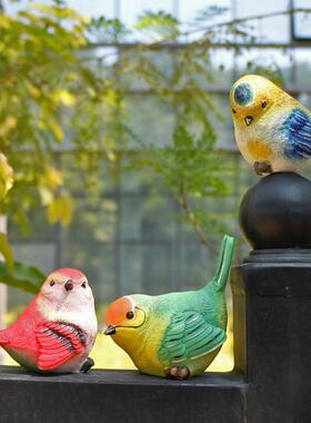 新款三小鸟阳台庭院景观装饰摆件办公桌书桌书柜摆件创意礼品摆件