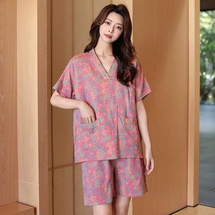 洗浴纯棉家居睡衣女款 汗蒸服情侣款 大码 桑拿服芙瑞琪 浴衣男款