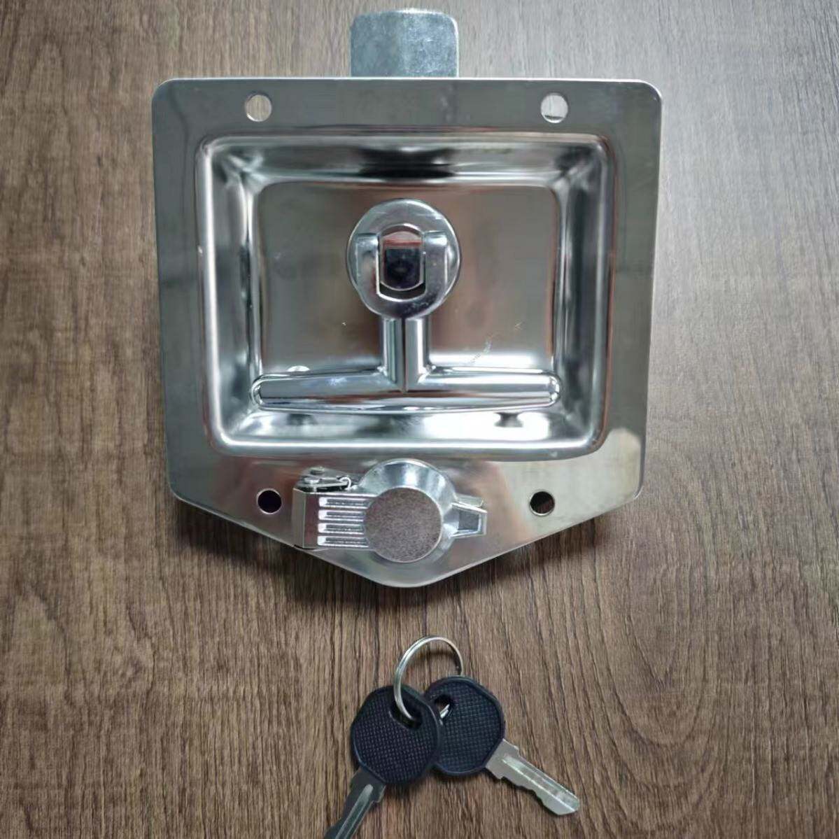集装箱不锈钢盒锁 铆钉盒锁 不锈钢面板锁 货车工具箱T型转舌盒锁