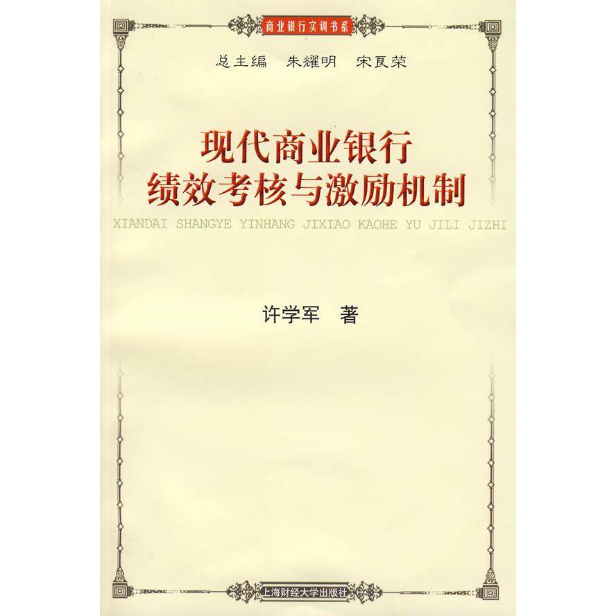 正版新书 现代商业银行绩效考核与激励机制（修订版） 许学军 上海财经大学出版社