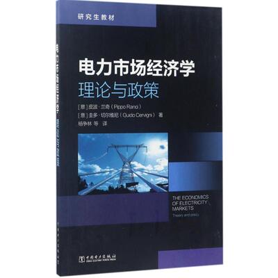 正版新书 电力市场经济学 (意)皮波·兰奇(Pippo Ranci),(意)圭多·切尔维尼(Guido Cervigni) 著；杨争林 等 译 中国电力出版社