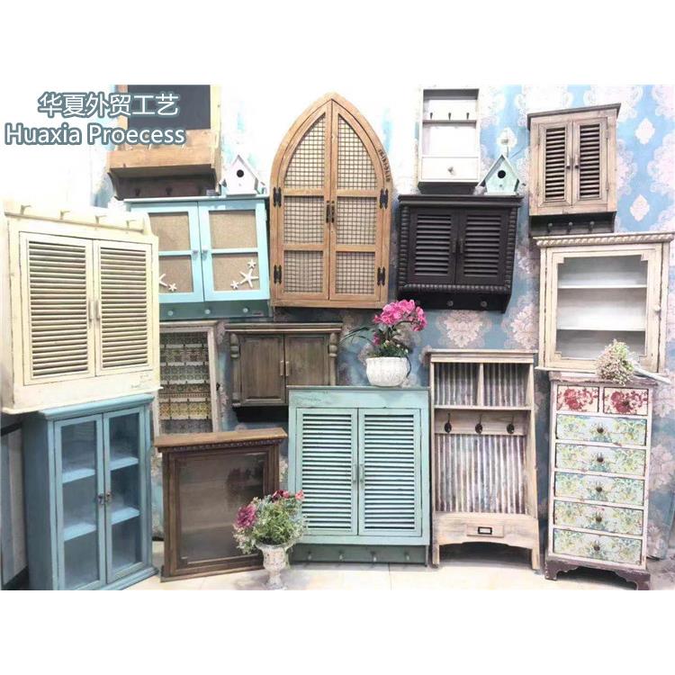 大集合发布-美式乡村木质吊柜壁拖 家居杂货收纳柜墙上装饰品