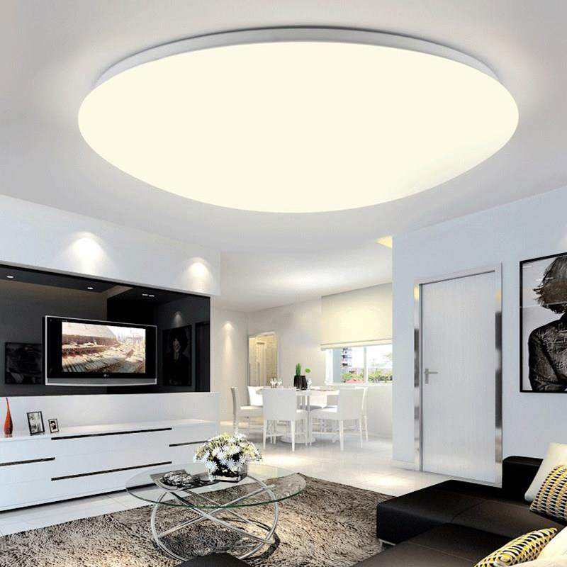 led全白吸顶灯亚克力面包灯圆形简易灯罩卧室阳台灯厨房走廊灯具