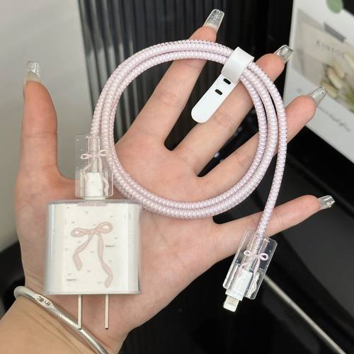 充电器保护套15promax适用iPhone13快充头12壳11充电器保护卡通