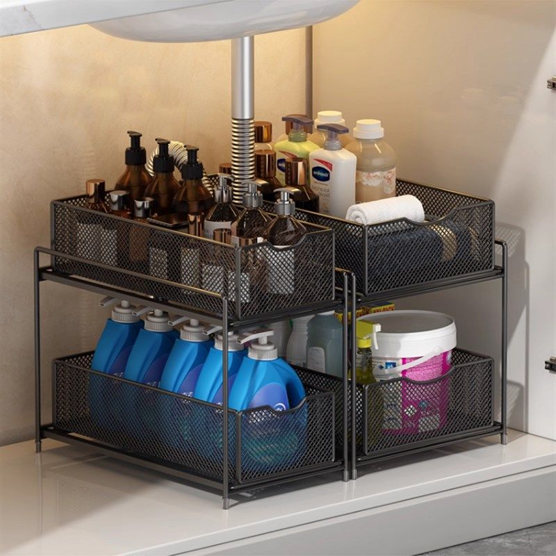 下水槽置物架浴室卫生间洗漱台下抽拉式收L纳架台面收纳柜内分层,家庭/个人清洁工具,浴室角架/置物架,淘宝优惠券,粉丝福利购,淘宝优惠卷