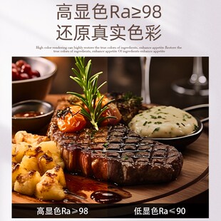 餐饮专用射灯高显2700k聚光小射灯餐桌火N锅店明装可调变焦轨道灯