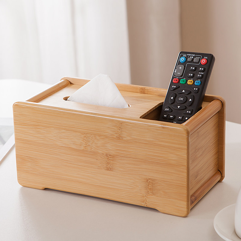 创意盒家用客厅餐m厅茶几桌面餐巾纸收纳盒卧室竹木抽纸盒简约,收纳整理,纸巾盒,淘宝优惠券,粉丝福利购,淘宝优惠卷