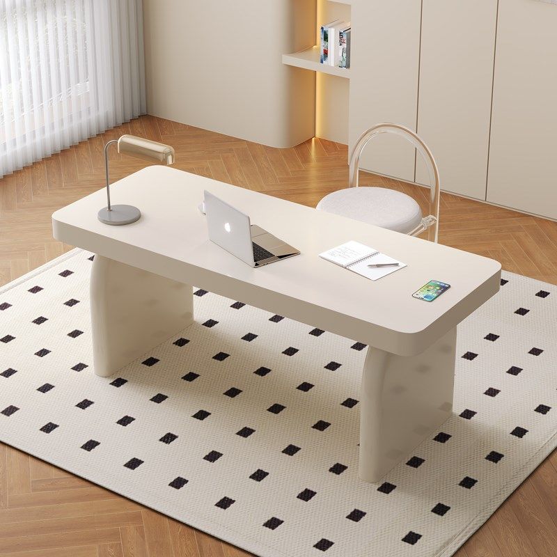 法式奶油风全实木书桌轻奢简约现代高级感写字台S办公桌书房电脑,住宅家具,书桌,淘宝优惠券,粉丝福利购,淘宝优惠卷