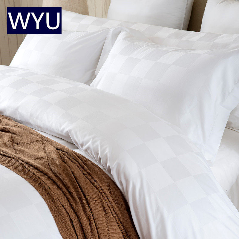 80支全棉酒店白色贡缎提花高支高密单人K双人枕套羽毛花长枕头套,床上用品,枕套,淘宝优惠券,粉丝福利购,淘宝优惠卷