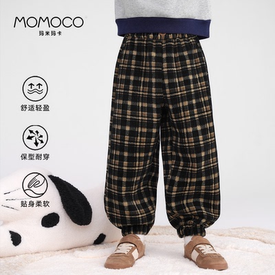 MOMOCO/玛米玛卡男童格子休闲裤