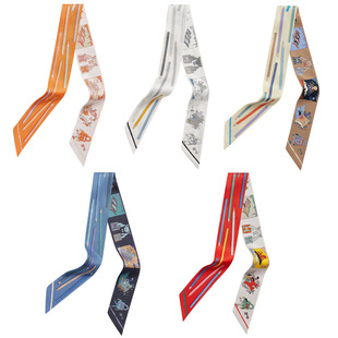 由你执笔H家同款丝巾真丝包包绑带发带桑蚕真丝长条丝带