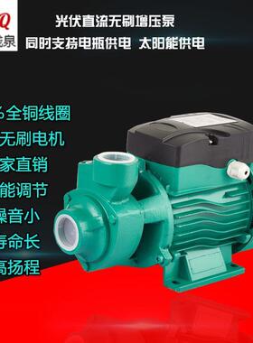 太阳能光伏直流无刷12v24V48太阳能水泵自吸增压旋涡高扬程QB60泵