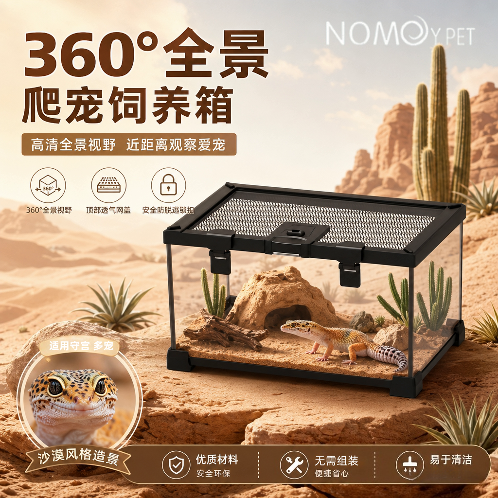 爬宠饲养箱生态雨林造景玻璃缸蜥蜴守宫角蛙树蛙寄居蟹蜘蛛饲养盒
