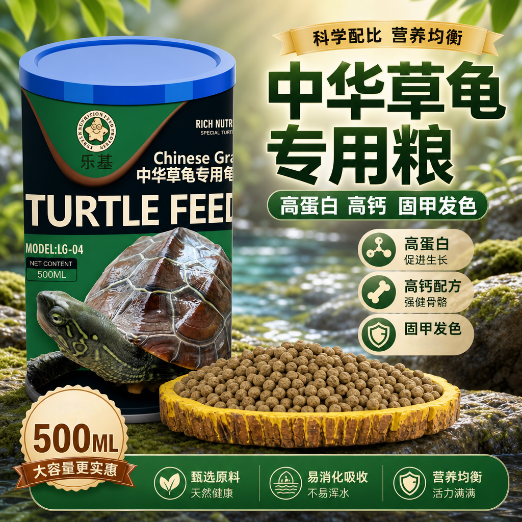 诺摩中华草龟龟粮饲料墨龟专用粮大颗粒乌龟半水龟粮中大龟高蛋白