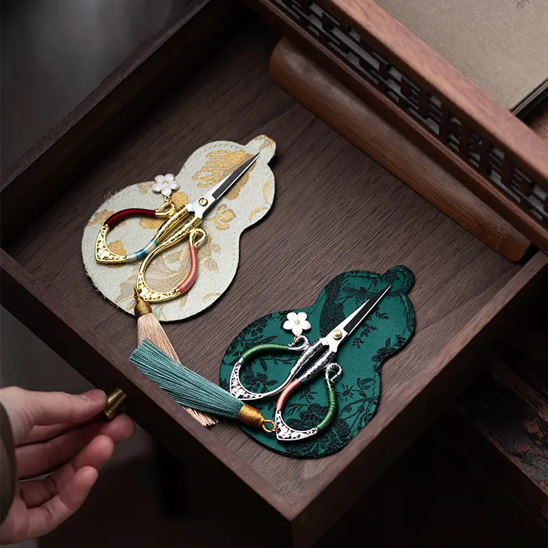 布艺剪刀套护具造型茶包剪刀套复古布套家用小剪子包装收纳布袋