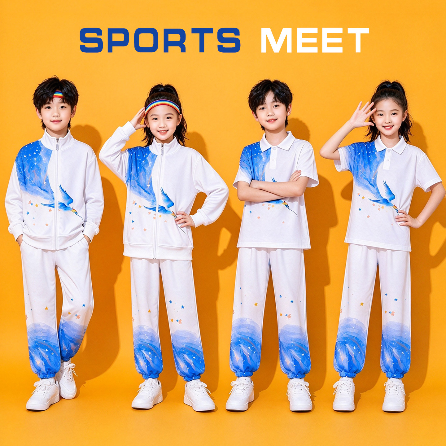 儿童啦啦队演出服小学生校服运动会开幕式班服幼儿园团体表演套服