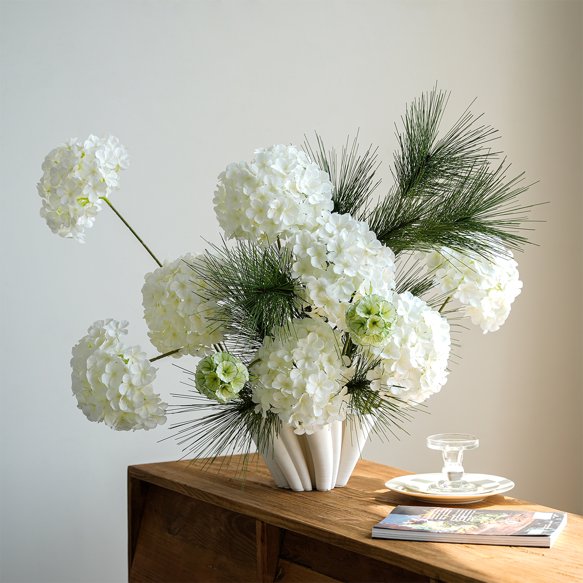 假花仿真花摆设绣球花轻奢高端客厅装饰餐桌摆设高档花艺塑料摆件