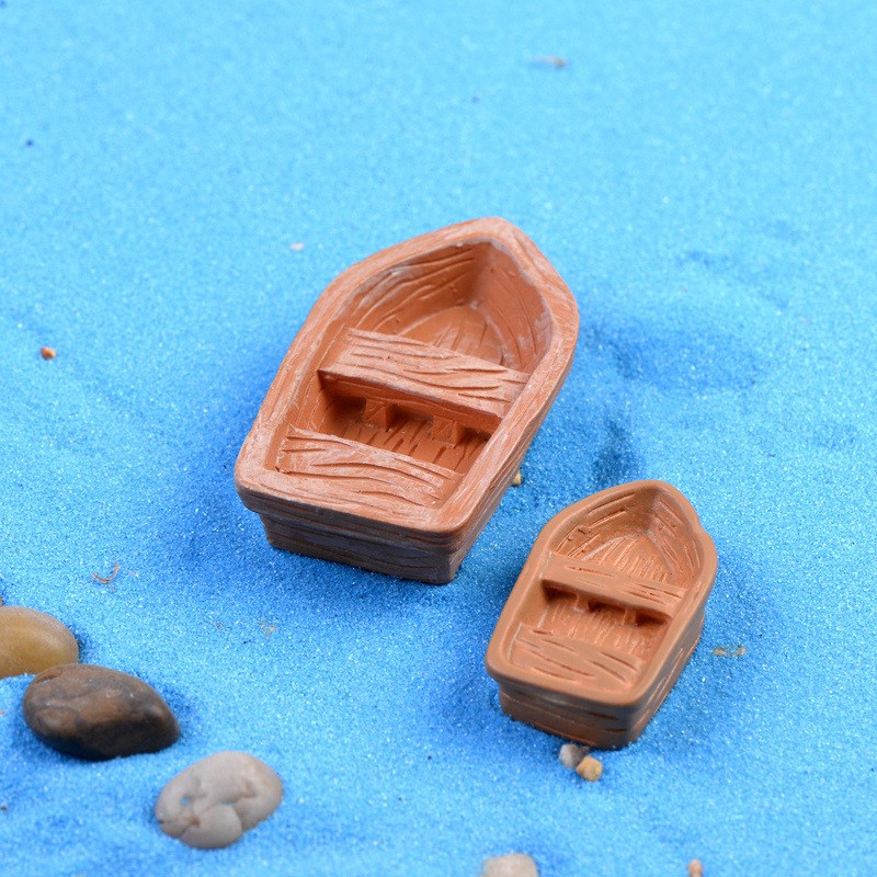 苔藓微景观小船摆件园艺创意树脂船工艺品摄影组装道具配件模型