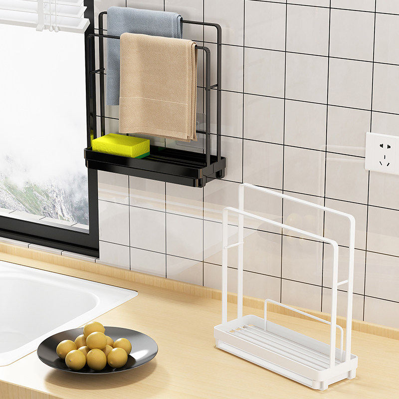 厨房抹布沥水架置物架洗碗布收纳篮窗台毛巾台面壁挂极窄各种神器,电子元器件市场,按钮,淘宝优惠券,粉丝福利购,淘宝优惠卷